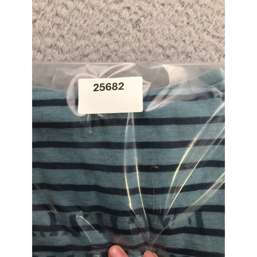 Polo Ralph Lauren Shirt Mens M Blue Striped Nautical Graphic Crew Short Sleeve